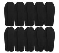 TOVINANNA 10 Pairs Black Felt Shoe Insoles Warm Thickened Boot Inserts Sweat-Absorbing Cushion Pads Unisex Work and Winter Shoe Comfort Inserts 26.5cm