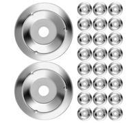 TOVINANNA 100 Pcs Drum Cymbal Rings for Drum Sets and Cymbals, Made of Sturdy Stainless Iron with Silver Finish, Ensuring Pure Sound Quality, for Practice Sessions and Recordings