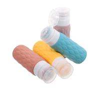 TOVINANNA 100ml Silicone Travel Bottles 4 Pack Refillable Shampoo Bottles Squeeze Action Colorful Toiletry Sets