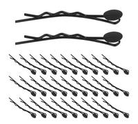 TOVINANNA 100pcs Black Curved Bobby Pins for Hair Accessories, Alloy Material, Super Grip Non-slip Design for Securely Fixing Hair on Special Occasions and Imaginative Play