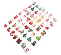 TOVINANNA 100pcs Christmas Flatback Resin Charms for DIY Crafts, Reusable Handmade Project Accessories with Beautiful Appearance without Burr, for Christmas Theme Design