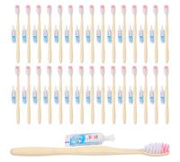 TOVINANNA 100pcs Disposable Toothbrushes Small Toothpaste Individually Wrapped Plastic Travel Hotel Toothbrush for Business Trips Convenient Hygiene Oral Care Assorted Style