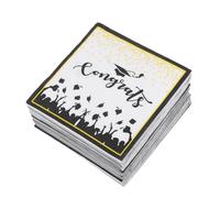 TOVINANNA 100pcs Graduation Napkins for Parties with Unique Mortarboard Design, Thick Paper Material Providing Comfortable Dining Experience, for Outdoor Celebrations and University