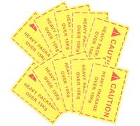 TOVINANNA 100pcs Heavy Object Shipping Labels with Warning Effect, Self-Adhesive Packaging Stickers for Factory and Shipping Work, Easy to Stick Yellow Warning Decals