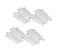 TOVINANNA 100pcs Makeup Brush Protective Covers Pe Sleeves for Clean and Organized Cosmetic Tools Breathable White Net Design for Travel and Daily Use