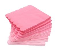 TOVINANNA 100pcs Pink Gradient Disposable Paper Napkins, 25x25cm Party Dinner Napkins with Scalloped Edges for Wedding Birthday Catering