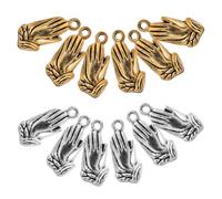 TOVINANNA 100pcs Prayer Alloy Charms Vintage Praying Hands Pendant Tiny Charms for Jewelry Making Diy Necklace Bracelet Craft Supplies