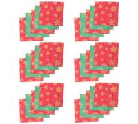 TOVINANNA 100pcs Red Paper Dinner Napkins Disposable with Strong Absorbency, Festive Holiday Vibe and Snowflake Design, for Christmas Table Setting and Large Family Feasts