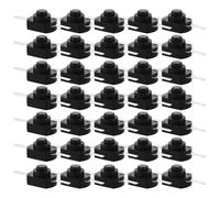 TOVINANNA 100pcs Self-locking Push Button Switch for LED Flashlight, 6a Latching Mini Switch with Plastic and Metal Material, Easy Installation for Electrical Projects and DIY Electronic
