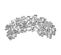 TOVINANNA 100pcs Stainless Steel Sleeve Ferrules Heavy-Duty Hydraulic Hose End Fittings Crimp Sleeves for High Pressure Pneumatic Welding Hose Connections and Versatile