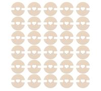 TOVINANNA 100pcs Wooden Pom Pom Buttons for Hats, Heart-Shaped Toggle Closure Fasteners, Removable Crochet Beanie Accessories for Knitting and Hat Making