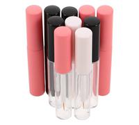 TOVINANNA 10Pcs 5Ml Refillable Lip Gloss Tubes with Brush, Empty Mascara and Eyeliner Containers, Leakproof Plastic Lash Glue Bottles for Travel and Cosmetic Samples