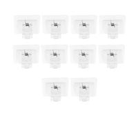 TOVINANNA 10pcs Abs Curtain Rod Holders Self Adhesive Hook Brackets