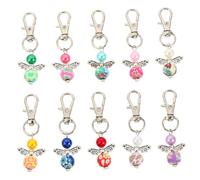 TOVINANNA 10pcs Angel Keychains Lightweight Compact Backpack Pendant Unique Ornament for Keys Bags Car Decoration Party Favor Gift Random Color