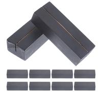 TOVINANNA 10Pcs Black Wood Card Holder Note Clip Organizers Rectangular Business Card Stand for Desk Memo and Photo Display Home Office Accessories