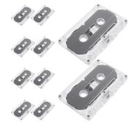 TOVINANNA 10pcs Blank Cassette Tapes 30 Minutes Recordable Audio Tape Blank with Stable Audio Performance and Plastic Material for Education and Diary Use