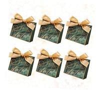 TOVINANNA 10pcs Boxes with Golden Ribbon Large Chocolate Bag Container for Weddings Showers and Celebrations