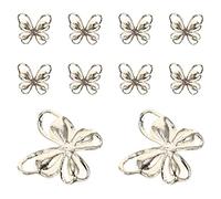 TOVINANNA 10pcs Cat Eye Butterfly Nail Art Decor Rhinestone Inlaid Nail Decorations for DIY Manicures Vibrant Designs for Home Professional Use