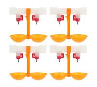 TOVINANNA 10pcs Chicken Drinking Water Equipment Poultry Drinking Cups with Easy Installation and Removable Nipples Abs Material Double Hanging Cup Suitable for Quail and Chicken Farming