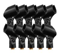 TOVINANNA 10pcs Large Size Wireless Microphone Clip with Easy to Install Pe and Abs Material for Live Streaming and Podcasting, Mic Holder Clamp for Handheld Microphone