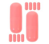 TOVINANNA 10pcs Mini Lip Balm Containers and Lipstick Case in Pink, Made of Sturdy Pp Material, Multifunctional Use to Keep Small Items and Lip Gloss Tubes Organised, for Purse or Makeup Bag