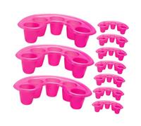 TOVINANNA 10Pcs Pink Plastic Nail Manicure Finger Soak Bowls for Nail Polish Removal Hand Care Soaking Accessories for Salon and Home Use