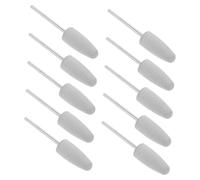 TOVINANNA 10pcs Silicone Nail Drill Bits Set Soft Rubber Cuticle Remover Polishing Tool Gentle Nail Grinder Replacement Kit for Manicure Pedicure Home and Salon Use