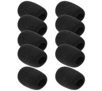 TOVINANNA 10pcs Sponge Microphone Covers Windproof Lapel Mic Protection Soft Mic Accessories for Conference Headsets Noise Reduction