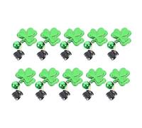 TOVINANNA 10pcs St Patrick's Day Beard Clips Beard Catcher Father Christmas Mustache Decorations Clover Hair Ornaments Baubles