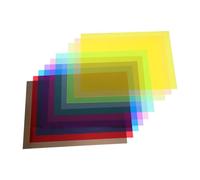 TOVINANNA 10pcs Transparent Iridescent Cellophane Wrap PVC Rainbow Colored Plastic for DIY Crafts Basket Treats Scrapbooking Decorating with Clear Visibility