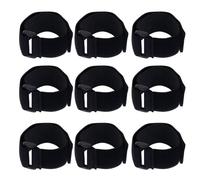 TOVINANNA 10pcs Waterproof Bag Elastic Hook and Loop Straps Self Adhesive Nylon Fixing Bands 38mm X 350mm for Outdoor and Industrial Use