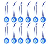 TOVINANNA 12pcs Blue Evil Eye Hanging Pendants 3cm Turkish Hamsa Beads DIY Jewelry Accessories Home Protection Charm Decor