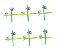 TOVINANNA 12Pcs Cute Monkey Gel Ink Pens Soft Grip Smooth Writing Supply for School Office Daily Use Lightweight Portable Signature Pens in Light Dark Green