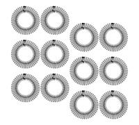 TOVINANNA 12pcs Full Circular Stretch Comb Headband for Women, Black Flexible Abs Plastic Hair Wrap Holders with Invisible Styling, Multi-purpose Design for Daily Hair Management and Special