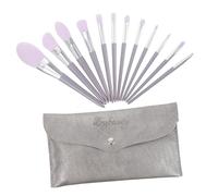 TOVINANNA 12pcs Makeup Brush Professional Wood Handle Foundation Brush for Women in Storage Bag for Daily Use and Travel