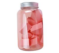 TOVINANNA 12pcs Sector-shaped Makeup Sponge Applicator for Wet and Dry Use Coral Orange Cosmetic Puff for Foundation Concealer and Blush Women and Girls