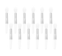 TOVINANNA 12pcs Silicone Lip Brush Set with White Handle and Head, Mini Lipstick and Lip Mask Applicator Brushes in OPP Bag for Precise Cosmetic Application