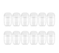 TOVINANNA 12pcs Small Refillable Travel Bottles for Toiletries 1oz 30ml Plastic Containers with Flip Top Caps for Shampoo Body Soap and Lotion, Hygienic and Visibility, for Group or Family