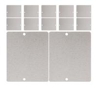 TOVINANNA 12pcs Universal Mica Sheet for Microwave Oven Lightweight Silver Heat Insulation Waveguide Cover Easy to Clean Microwave Oven Repairing Part for Toaster and Use