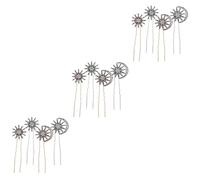 TOVINANNA 12pcs Vintage Star and Moon Hairpins Rhinestones for Elegant Updos Wedding Hair Accessories for Brides and Women Stylish Hair Forks for Special Occasions