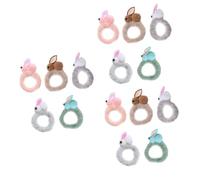 TOVINANNA 15pcs Plush Hair Bands Cute Easter Hair Ropes for Girls Elastic Ponytail Holders Candy Colors Accessories for Everyday Wear