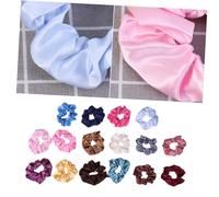 TOVINANNA 16-Piece Soft Hair Tie Set for Women and Girls Solid Color Elastic Ponytail Holders Stretch Fabric for Everyday Use and Special Occasions