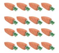 TOVINANNA 16Pcs Carrot Shaped Drawstring Bags Small Snack Treat Pouches Fabric Candy Storage for Easter Party Favor, Wedding Wrap, ’ Holiday Goody Bags