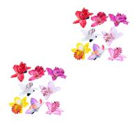 TOVINANNA 16pcs Floral Hair Clips Orchid Flower Hairpins for Weddings Bridal Parties and Beach Photoshoots Elegant Accessories for Women and Girls
