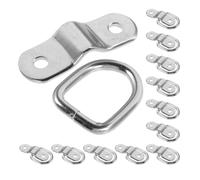 TOVINANNA 16pcs Heavy Duty D Rings Tie down Anchors with 1/4inch Iron Construction and Universal Compatibility, Surface Mount Cargo Bracket Hooks for Trailer, Truck and Rv Lashing