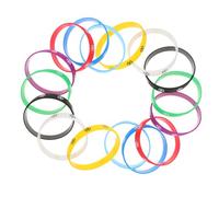 TOVINANNA 16pcs Reusable Silicone Stretch Bracelets for Retro Theme Party and Bridal Shower, Stylish and Comfortable Silicone Wristbands with Multiple Ways to Use