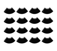 TOVINANNA 16pcs U-shaped Rubber Table Feet Covers for Chair Legs and Table Legs Lightweight Iron Protectors for Home and Library Use Black Furniture Pads