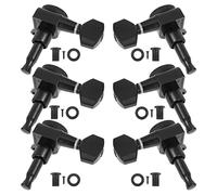 TOVINANNA 18 Ratio Fully-enclosed Locking Guitar String Buttons Tuners Set 3 Left/3 Right for Electric Acoustic Guitar Parts Musical Instrument Accessories