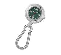 TOVINANNA 1Pc Chic Hook Hanging Pocket Watch for Outdoor Adventures Lightweight Casual Climbing Watch Practical Travel for Men and Women Durable Design with Green Face
