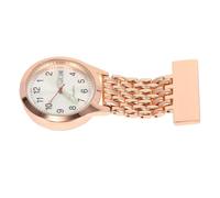 TOVINANNA 1pc Nurse Pocket Watch with Clip Premium Rose Gold Lapel Watch for Doctors and Nurses Durable Design Easy to Read Dial for Night Use